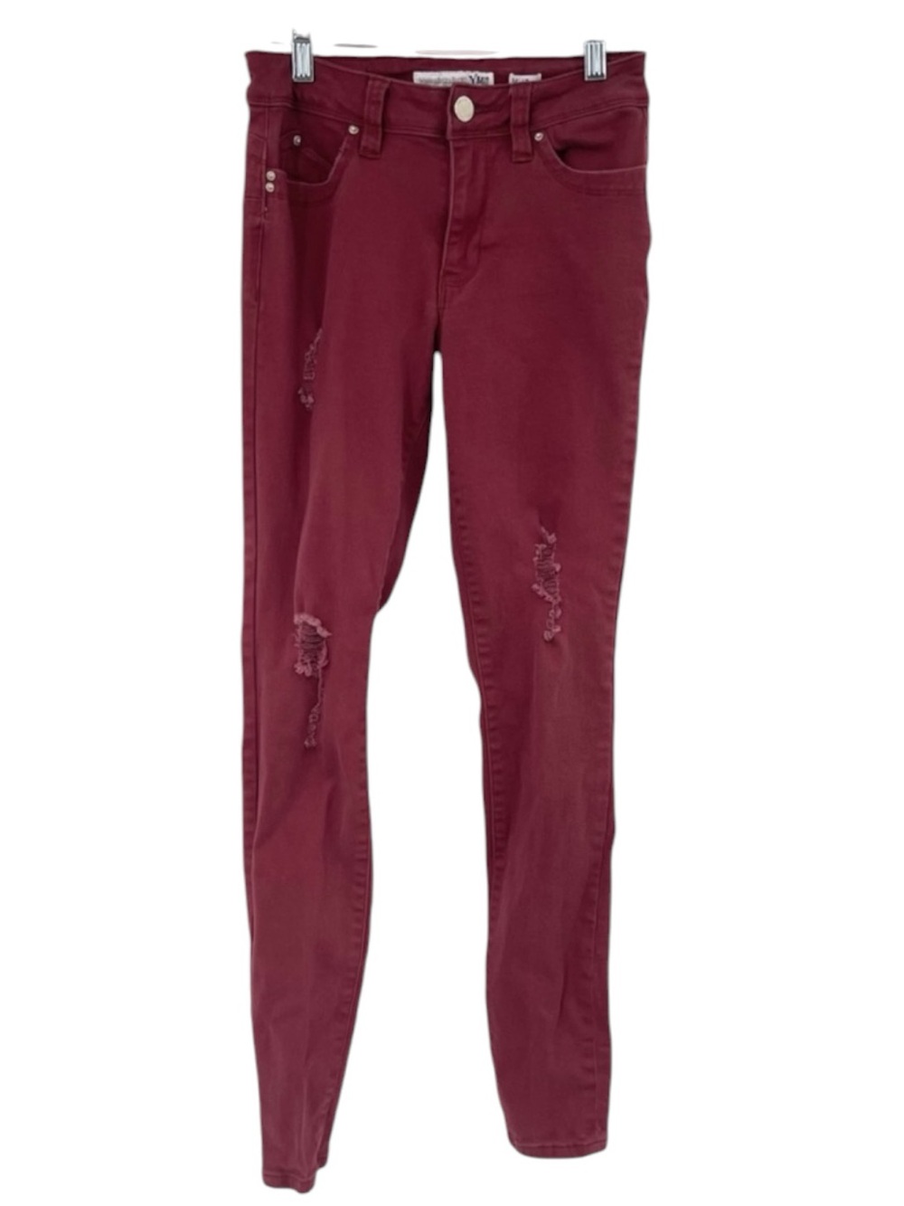 YMI Wannabettabutt  Mid Rise Colored Jeans Maroon Size 5